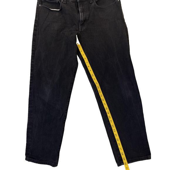 Lands' End Square Rigger Jeans Mens 36x32 Black Denim Straight Classic Fit - Picture 6 of 6